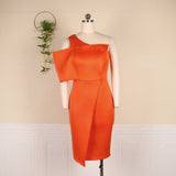 Ladies Solid Color Hollow Out Evening Dress