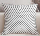 Junwell Delicate Cotton Canvas Embroidery 45cm Square Damask Decorative Pillow Cover(no Filling )  Couch Throw Cushion Cover - shopwishi 