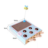 Hot Selling Dropshipping Pet Cat Funny Toy Cat Wood Toy Scratcher Board Cat Mouse Toy