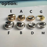 HUANZHI Gold Statement Dome Ring for Women Big Large Open Finger Ring