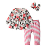 Toddler Girls Cute Casual Floral Top and Pants Set