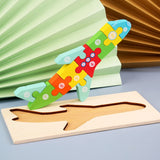 Montessori Wooden Dinosaur Puzzle for Toddlers