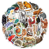 Mix Styles Anime Stickers Cute Cartoon Animal Neon Light Butterfly DIY Sticker Decals for Laptop Car Luggage Bicycle Guitar Toys