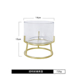 European Style Rectangular White Ceramics Cake Pan with Golden Metal Display
