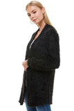 Shaggy Loose Fit Long Cardigan