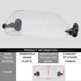 ROAOPP Universal Motorcycle Windshield Risen Adjustable Wind Screen Spoiler Air Deflector for Honda BMW Yamaha Kawasaki Suzuki