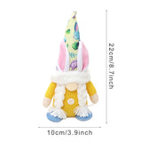 Easter Rabbit Ear With Light Luminous Faceless Gnome Dwarf Dolls Easter
