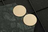 Round Shaped Golden Earrings Simple Metal Vintage Earrings