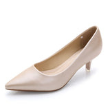 Women's Elegant Medium Heeled Pointed Shoes