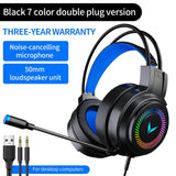 JIMARTI G60 Gaming Headsets Gamer Headphones Surround Sound Stereo Wired Earphones USB Microphone Colourful Light PCLaptop