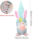Easter Rabbit Ear With Light Luminous Faceless Gnome Dwarf Dolls Easter