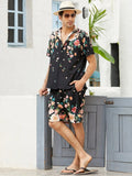 Men Clothes Set Summer Mens Punk Rock Party Suit Mens Club Beach Track Suits 2021 Boardshorts + Casual Print Shirts 2 Pcs Sets
