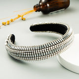 Baroque Hand Made Pearl Beading Gemstone Headband for Women