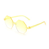 2021 Sun Flower Kids Fashion Flexible Soft Polygon Colorful Sunglasses Whole Children Sun Glasses Cheap With Promotion Logo