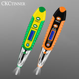 MultiDigital  Test Pencil AC DC 12-250v Tester Electrical Screwdriver LCD Display Voltage Detector Test Pen Electrician Tools