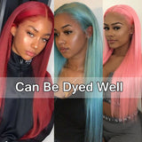 For Black Women With Baby Hair Wig Brazilian 13X4 Straight Transparent Hd 100% Raw Virgin Human Hair Lace Front Wigs