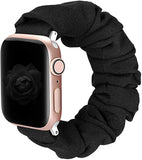 Elastic Scrunchie Apple Watch Band - Black