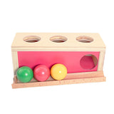 Baby Wood Montessori Materials Knocking Ball Box Toys for Children