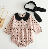 Baby Girls Rompers Newborn Baby Girls Long Sleeve Romper Hat Jumpsuit 2019 Spring Children Kids Outfit Clothes 2pcs Baby Romper