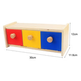 Montessori Toddler's Wooden Sensorial Box Board Puzzle