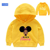 Girls Hoodie Kids Autumn Winter Cotton Children Hooded Black Princess Pullover Sweatshirt for Baby Clothing Toddler Fall Clothes