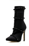 XLL 35-42 Plus Size Pointed Toe Belt Thigh High Boots