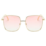 ENOCH | S2068 - Women Metal Flat Lens Square Sunglasses