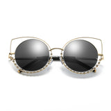 HOLLAND | A21 - Designer Pearl-Studded Cut-Out Cat Eye Princess Sunglasses