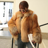 2021 New Arrival Genuine Fox Fur Jacket Women Fluffy Real Fox Fur Coat for Winter