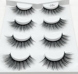 HBZGTLAD 2/4 Pairs Natural False Eyelashes Fake Lashes Long Makeup 3d Mink Lashes Eyelash Extension Mink Eyelashes for Beauty - shopwishi 