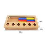 Montessori Toddler's Wooden Sensorial Box Board Puzzle