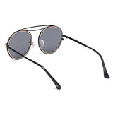 FAIRFAX | CA10 - Polarized Circle Round Brow-Bar Fashion Sunglasses
