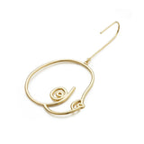 Unique Artsy Abstract Lady Breast Statement Hoop Earrings for Women Van Gogh Hollow Outline Body Earrings 2020 Femme Bijoux
