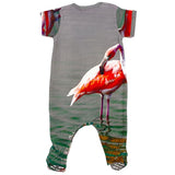 Footie - Short Sleeve - Flamingo