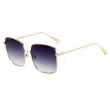ENOCH | S2068 - Women Metal Flat Lens Square Sunglasses
