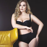 Mid-Waist Brief Panty Rosme Lingerie Silver Liner