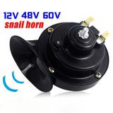 12V 48V 60V Motorcycle Waterproof Snail Horn Super Sound Monophonic Scooters