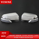 Running LED Mirror Covers for Ford Ranger 2012-2019 2020 T6 T7 T8 Wildtrak Double Cabin With Lights