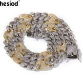 Hesiod Two Tone Diamond Hip Hop Style  Cuban Link Chain for Men