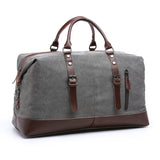 Wholesale Custom Low Moq Vintage Reisetasche Canvas PU Leather Trim Tote  Crossbody Shoulder Bag Mens Weekend Duffel Travel Bags