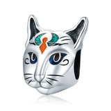 WOSTU Egypt Bastet &  Eyes Note 925 Sterling Silver Charm Bead Pendant Fit Original Bracelet Fine for Women Jewelry FIC1857