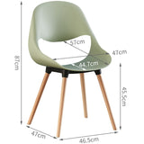 Nordic Plastic Dining Chairs Modern Simple Backrest Stool Desk Makeup Chair Dining Room Kitchen Furniture L