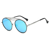 FAIRFAX | CA10 - Polarized Circle Round Brow-Bar Fashion Sunglasses