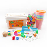 Montessori Rainbow Bears Matching Game Toys Counting With Stacking Cups Educational Toy for Kids