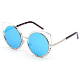 HOLLAND | A21 - Designer Pearl-Studded Cut-Out Cat Eye Princess Sunglasses
