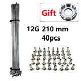 Silver Color Ebike Hub Motor Wheel Spokes Steel Diameter 2.56mm 12G Mountain Bike Spokes J-Bend Steel Wires Bicycle Spokes Parts