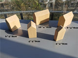 Kids Wooden Toy Color Nordic Buiding House Stacking Crochet House Blocks Hedgechog Unpaint Wooden Trees  Montessori Toy