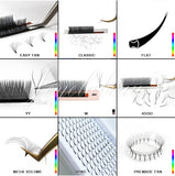 Double Layers 4D Y Shape 2d Eyelash Extensions Private Label Individual Volume Lash Extension for Makeup