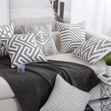 Junwell Delicate Cotton Canvas Embroidery 45cm Square Damask Decorative Pillow Cover(no Filling )  Couch Throw Cushion Cover - shopwishi 