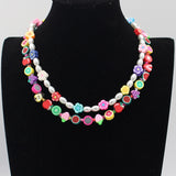 Candy Color Random Resin Fruit Beads Necklace for Women Sweet Girls Soft Clay Choker Pearl Collares Handmade Femme Jewelry